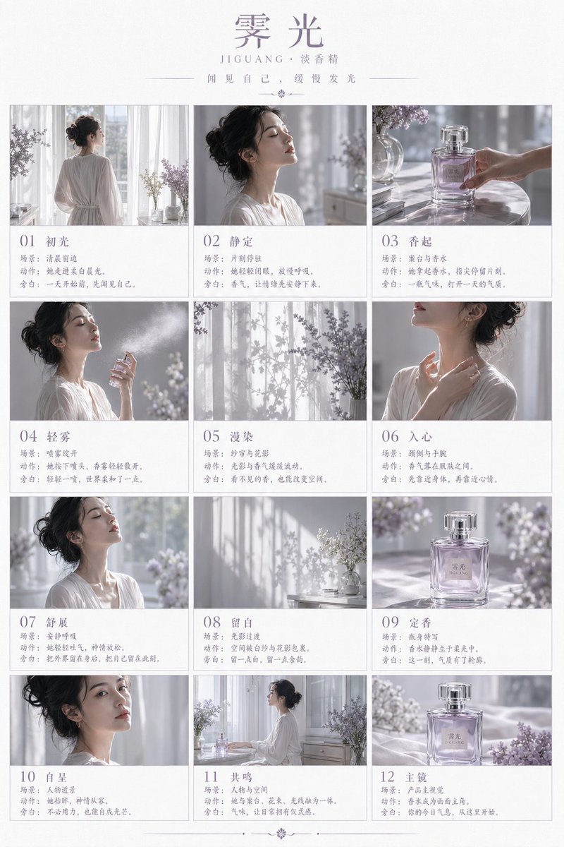 Luxury Perfume Storyboard Poster - AI image template preview
