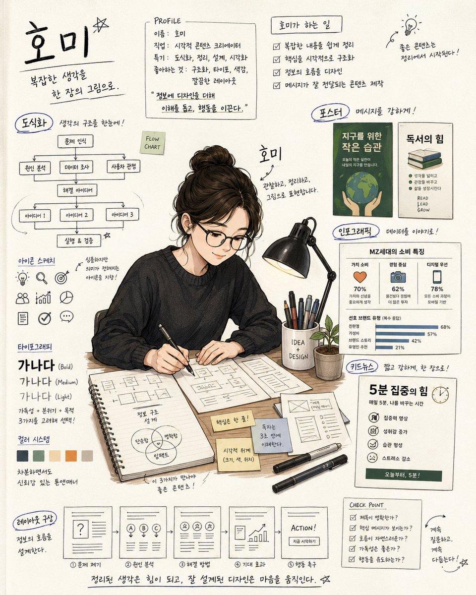Handwritten Note Style Illustration - AI image template preview