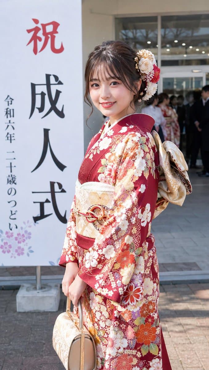Traditional Japanese Coming-of-Age Ceremony - AI image template preview