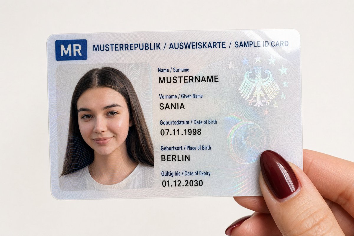 Personalized Sample ID Card Generation - AI image template preview