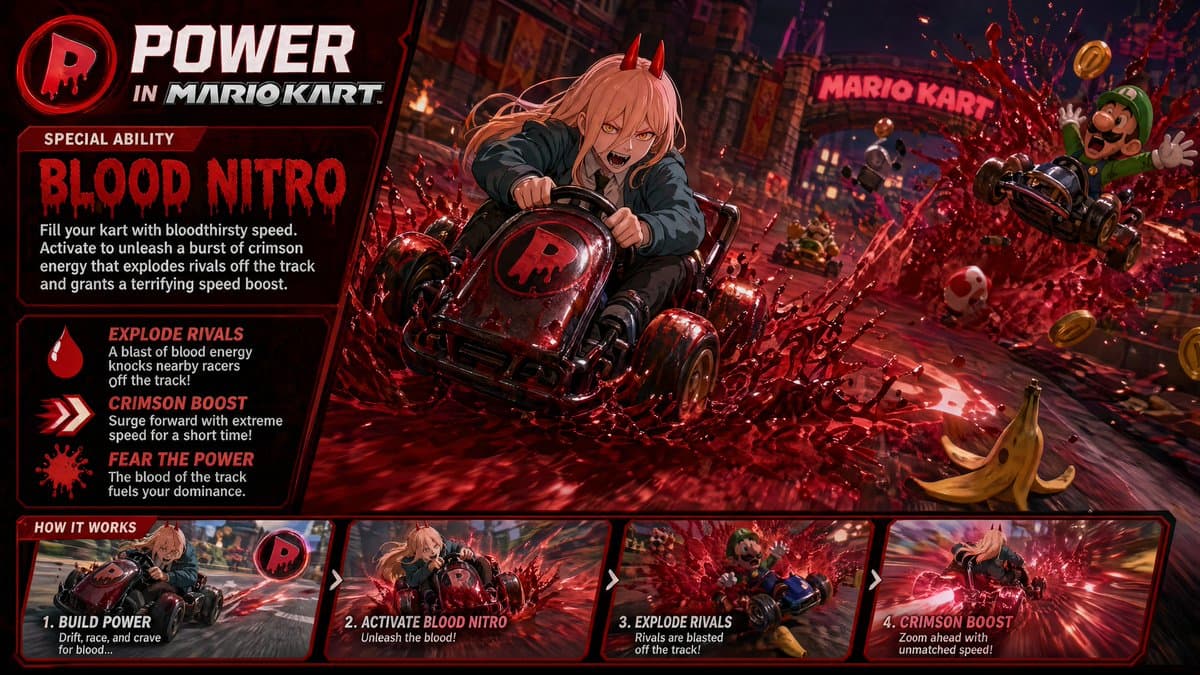 Power in Mario Kart Poster - AI image template preview