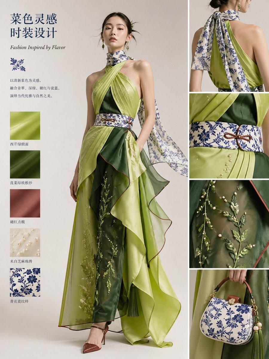 Dish-to-Couture Fashion Board - AI image template preview