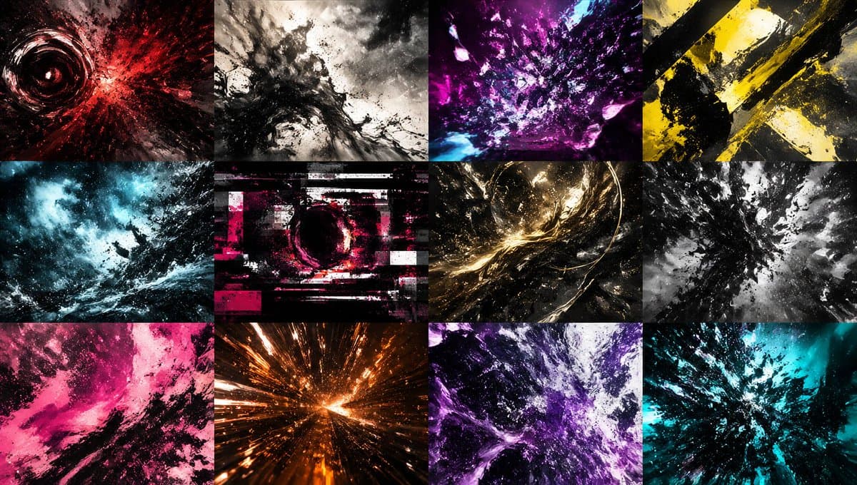 Abstract Energy Burst Grid - AI image template preview