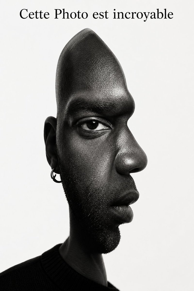 Surreal Optical Illusion Portrait - AI image template preview