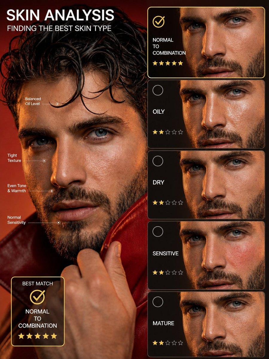 Skin Type Analysis Graphic - AI image template preview