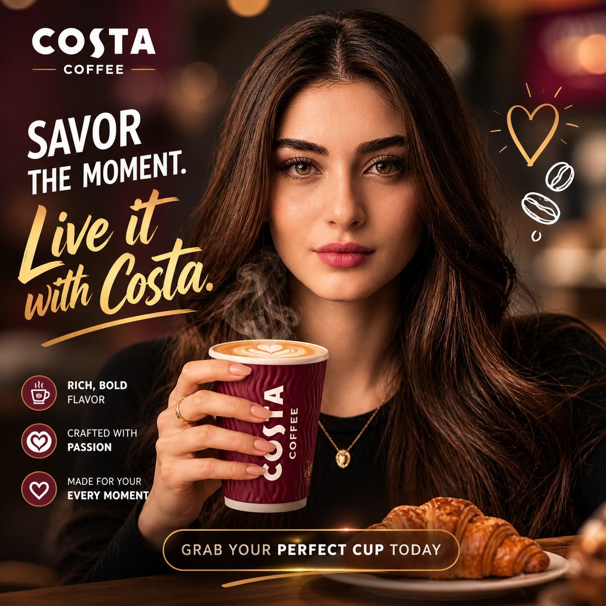 Commercial Product Ad Portrait - AI image template preview