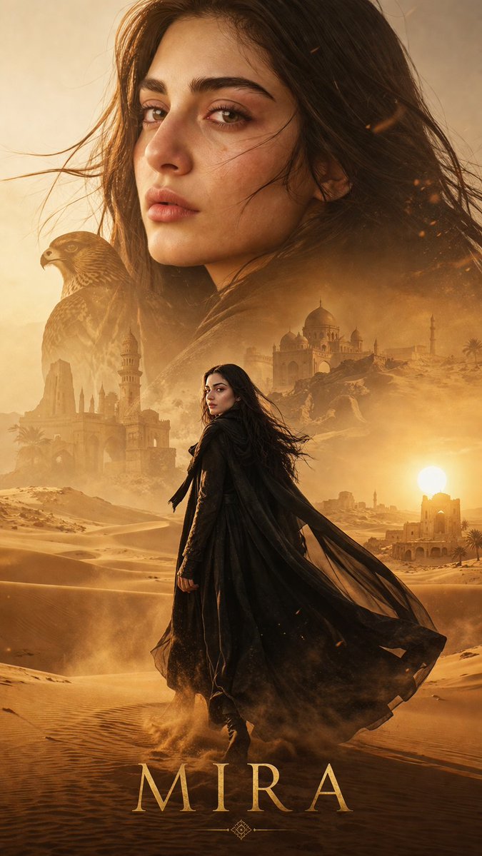 Desert Character Cinematic Poster - AI image template preview