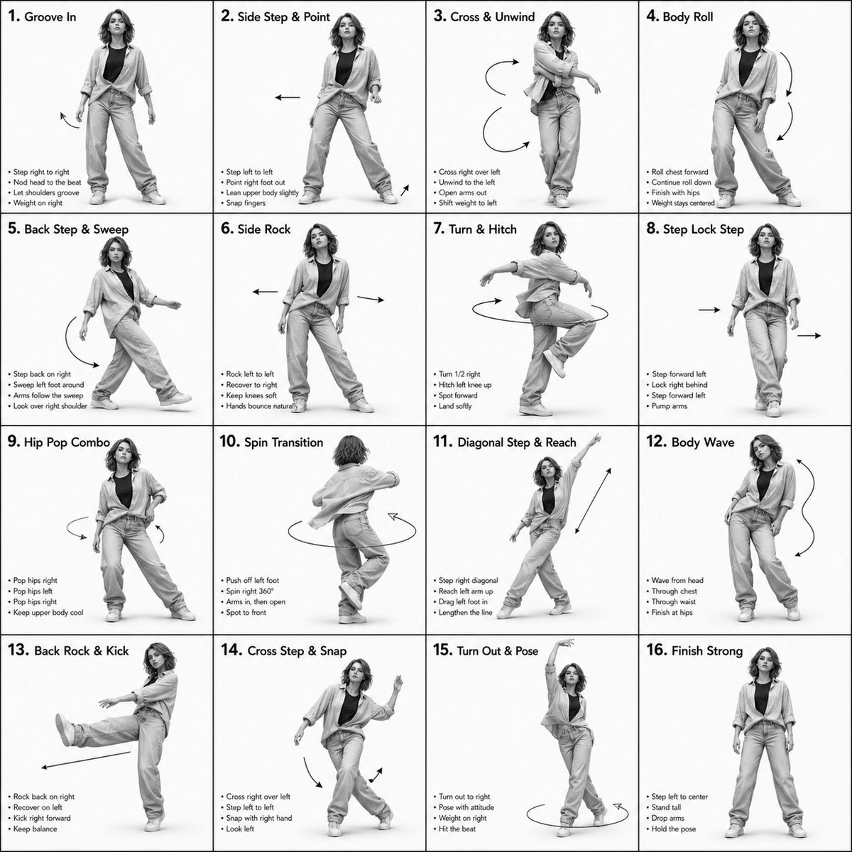 3D Rendered Dance Sequence Guide - AI image template preview