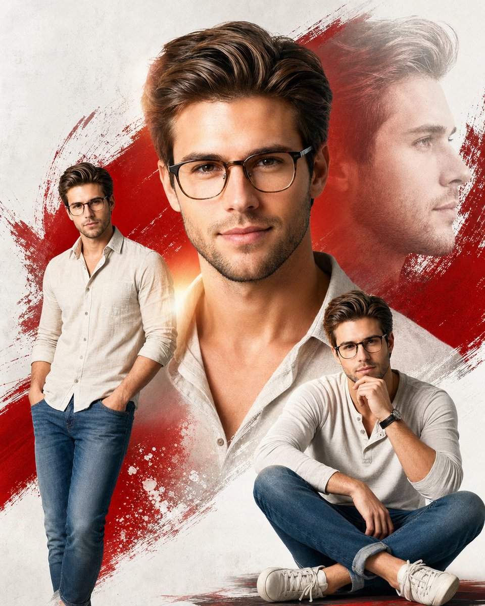 Artistic Identity Portrait - AI image template preview