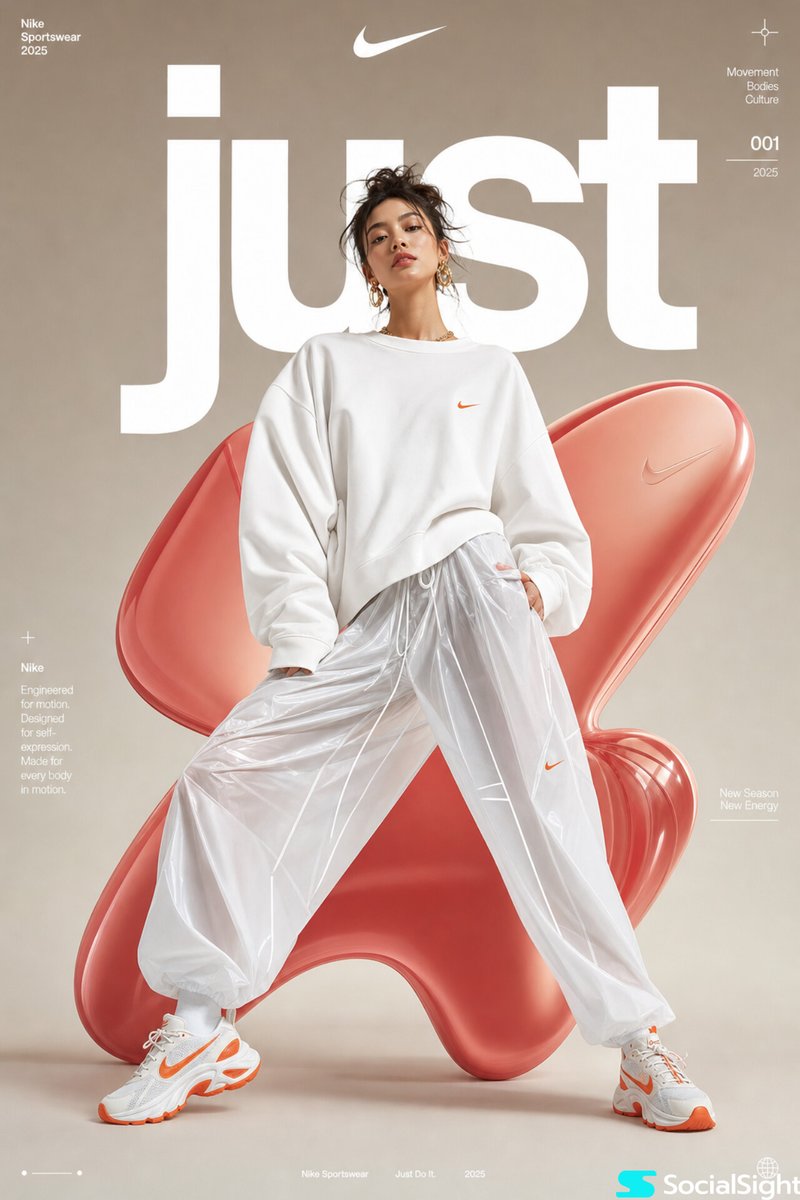 Futuristic Sportswear Fashion Poster - AI image template preview