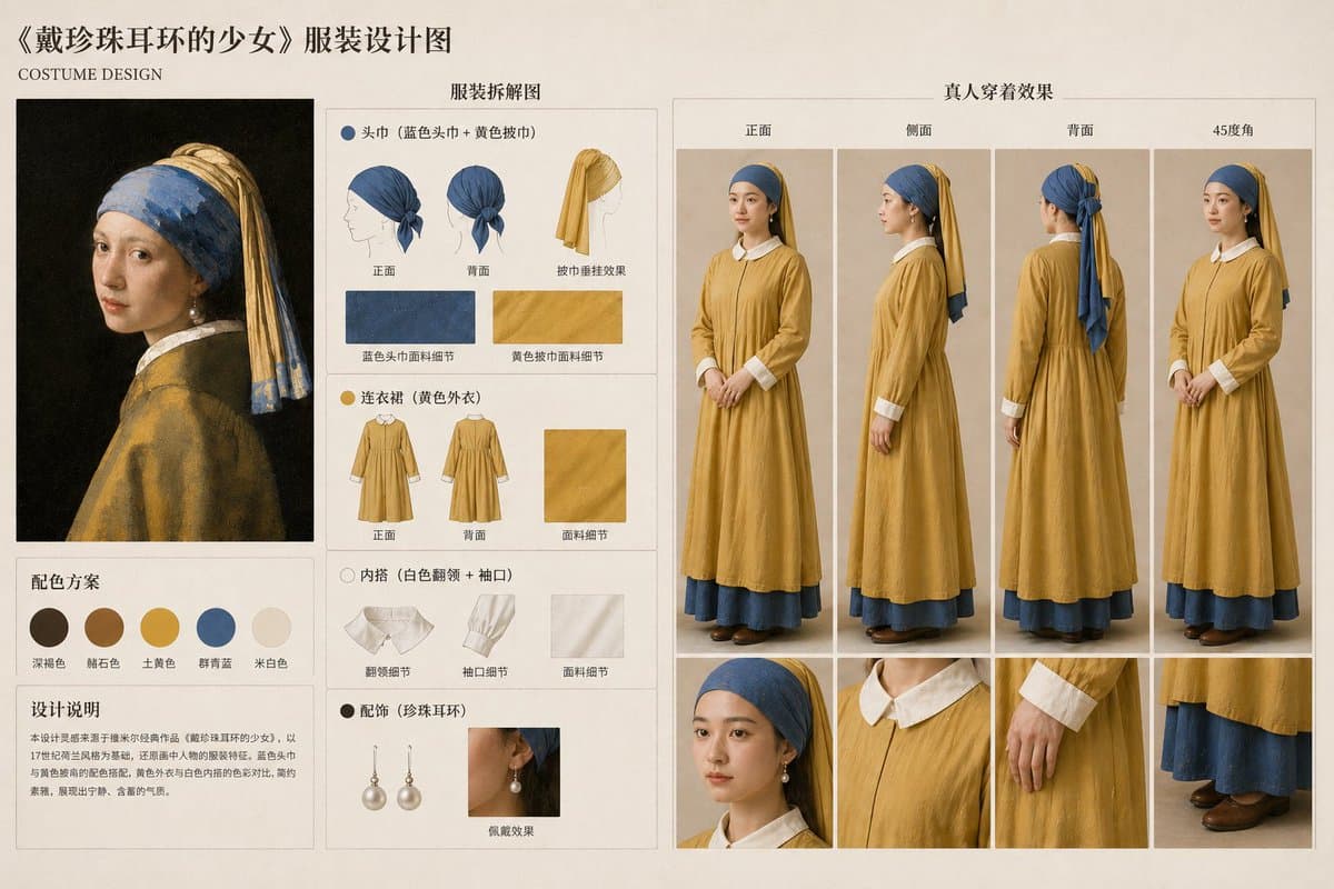 Painting-to-Fashion Design Prompt - AI image template preview