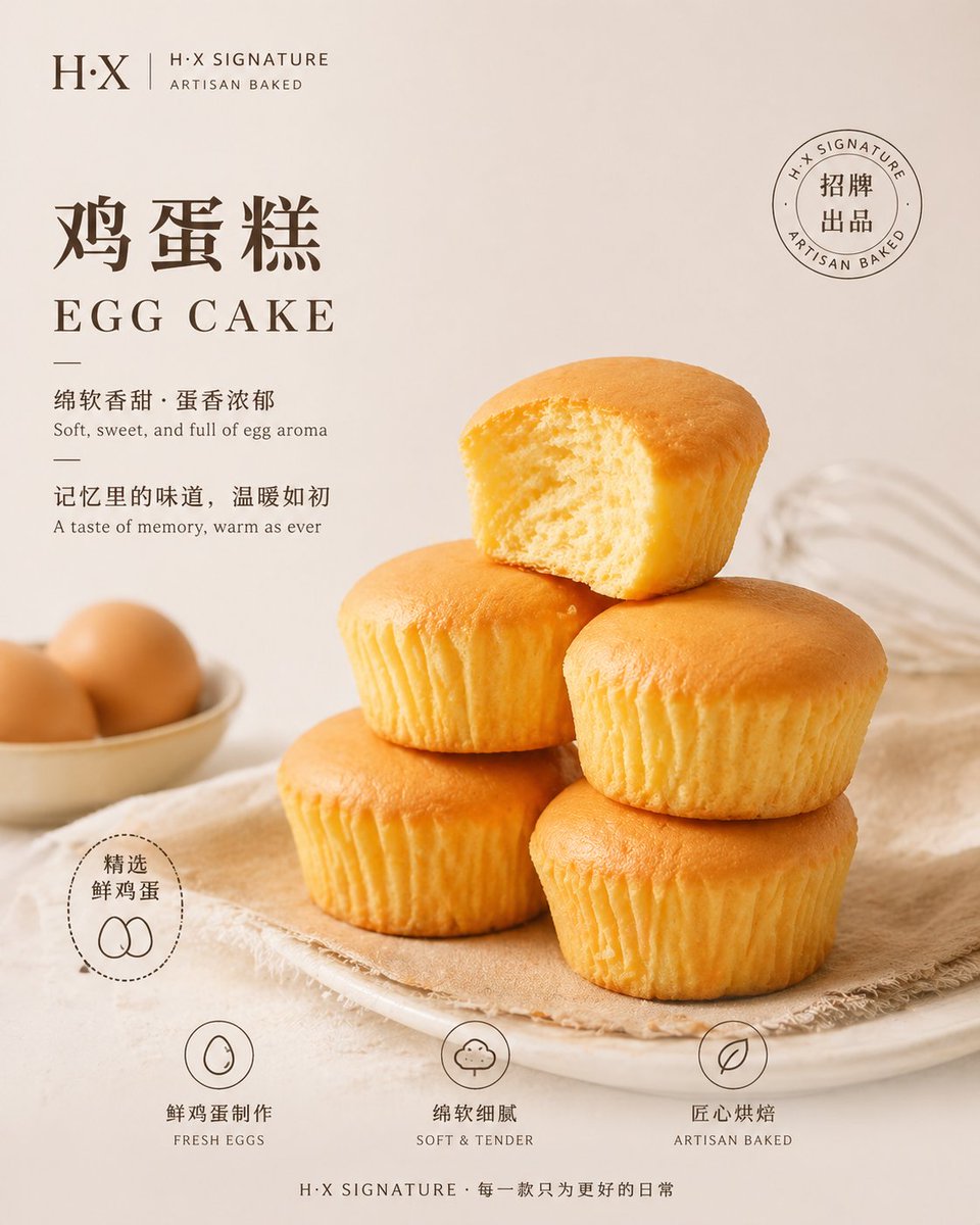 Bakery Product Poster Template - AI image template preview