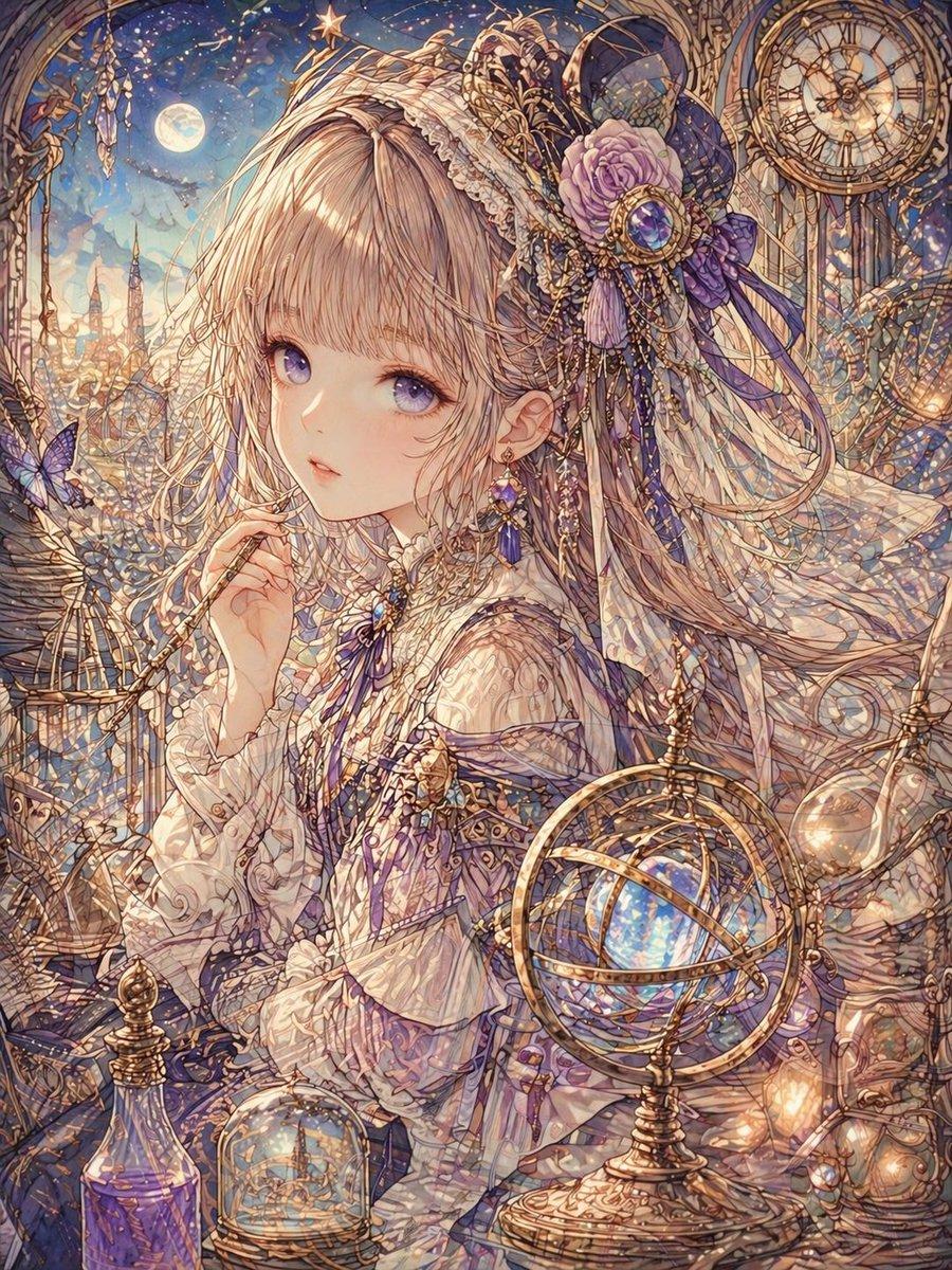 Delicate Line Art and Watercolor Glaze - AI image template preview