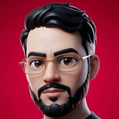 3D Male Avatar on Red - AI image template preview