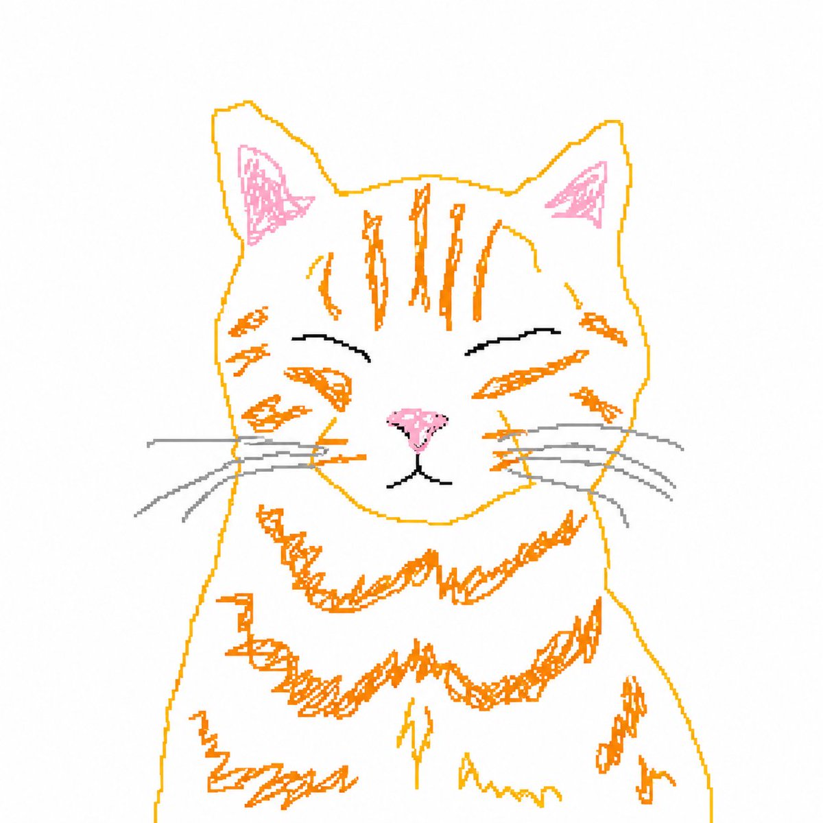 Bad MS Paint Cat Redraw - AI image template preview