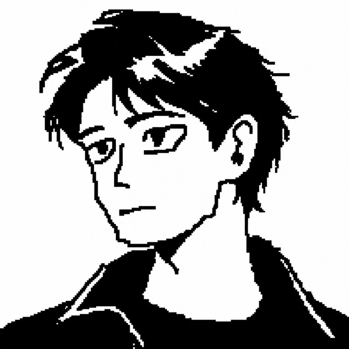 Censored Monochrome Manga Profile - AI image template preview