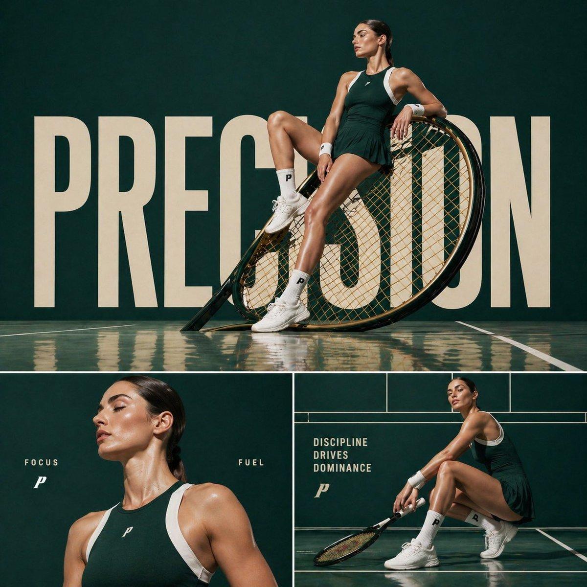 Luxury Tennis Editorial Poster - AI image template preview
