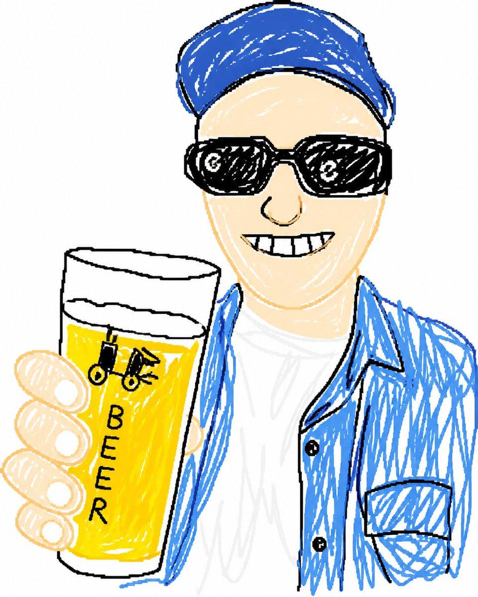 Doodle Beer Selfie Portrait - AI image template preview