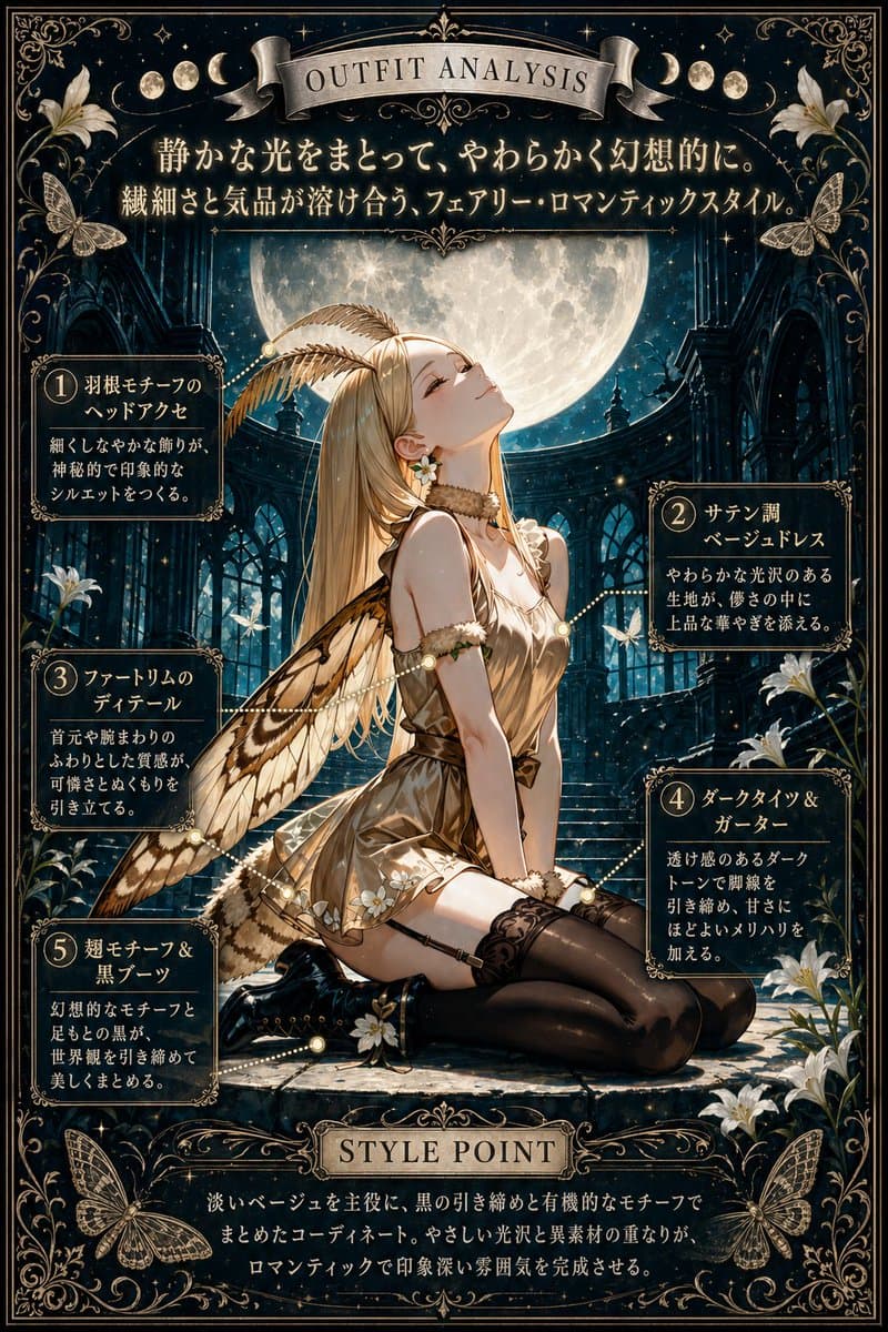 Moonlit Fairy Outfit Analysis Poster - AI image template preview