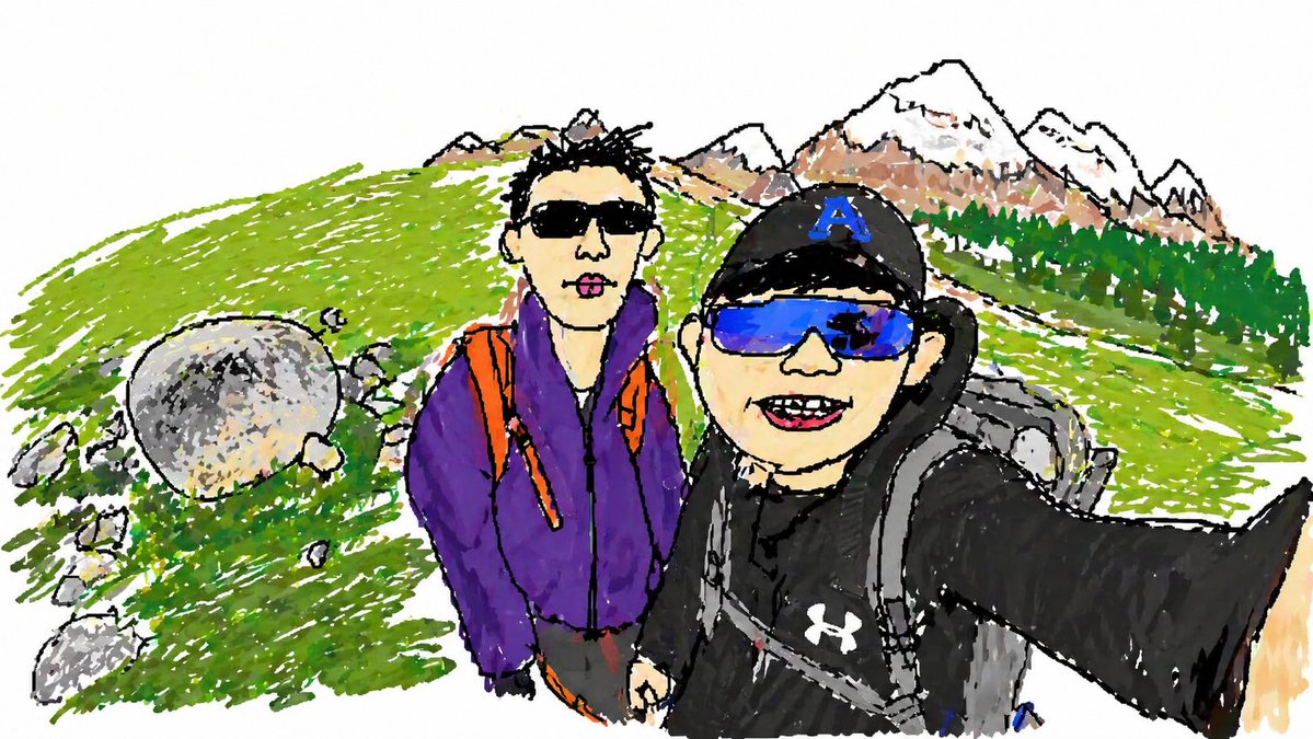 Hiking Photo to Marker Sketch - AI image template preview