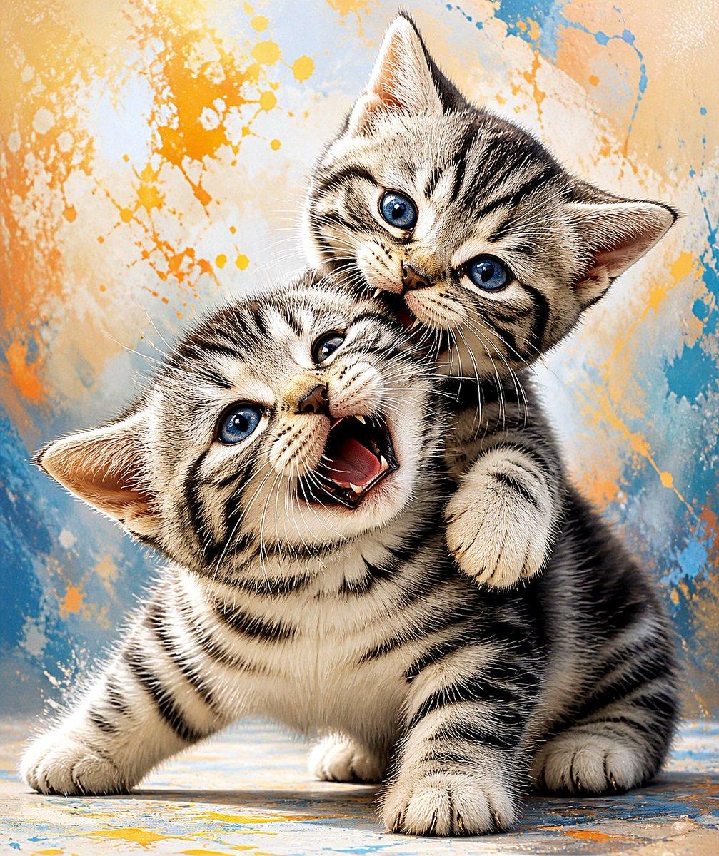 Playful American Shorthair Kittens - AI image template preview
