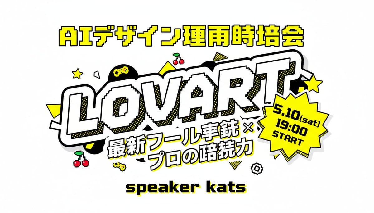 Retro Japanese Lovart Event Poster - AI image template preview