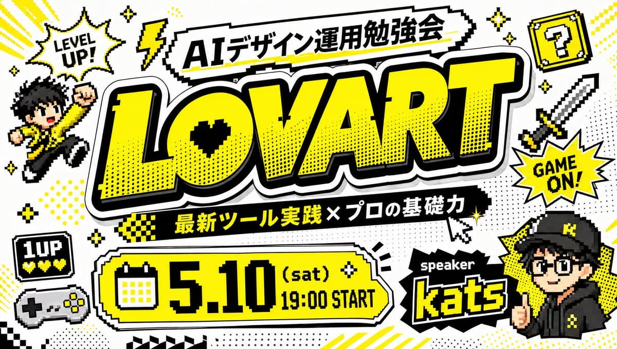 Retro Game Style Japanese Event Banner - AI image template preview