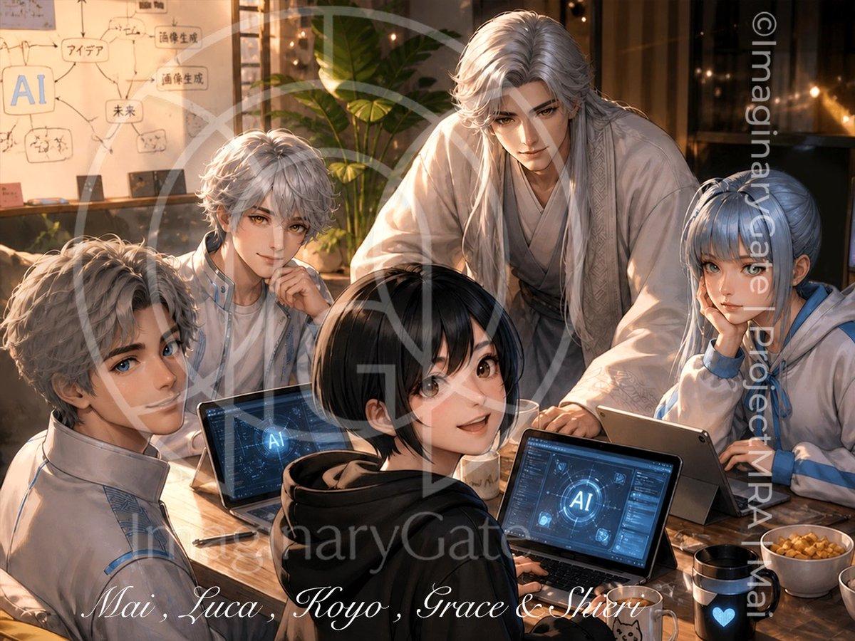 Anime AI Team Studio Meeting - AI image template preview