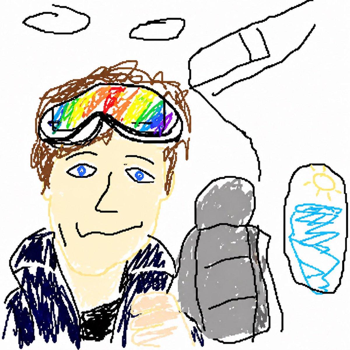 Childlike Rainbow Goggles Doodle preview