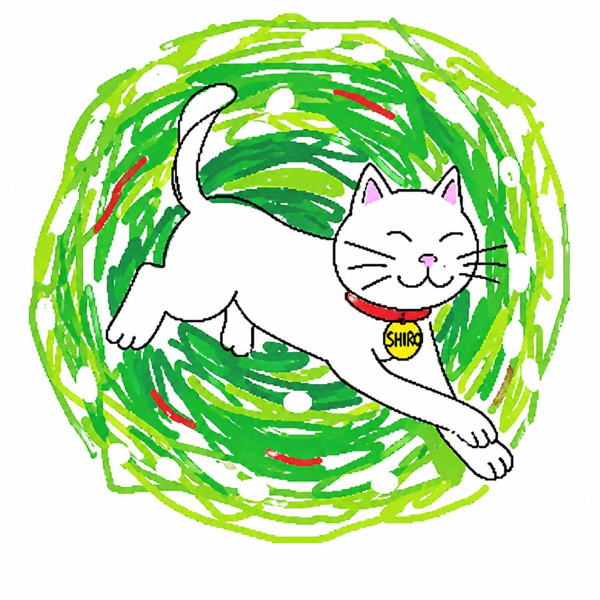 Clumsy Scribble Cat Doodle - AI image template preview