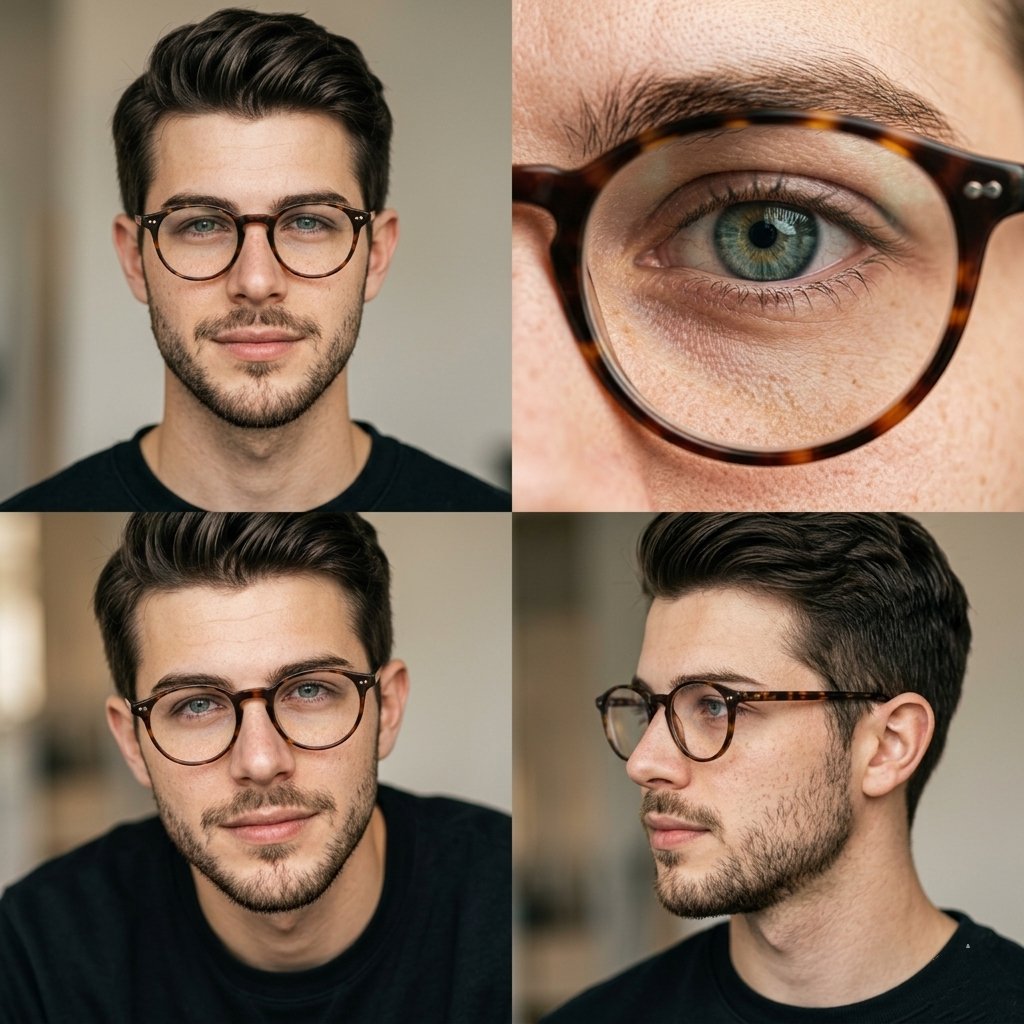 Editorial Portrait 2x2 Grid - AI image template preview