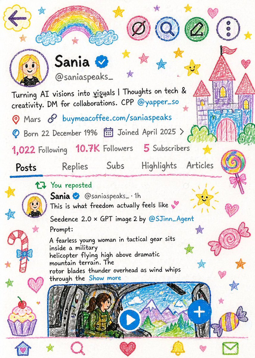 Crayon Style Child Illustration - AI image template preview