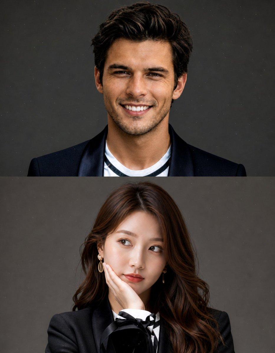 Split Portrait Editorial Photography - AI image template preview
