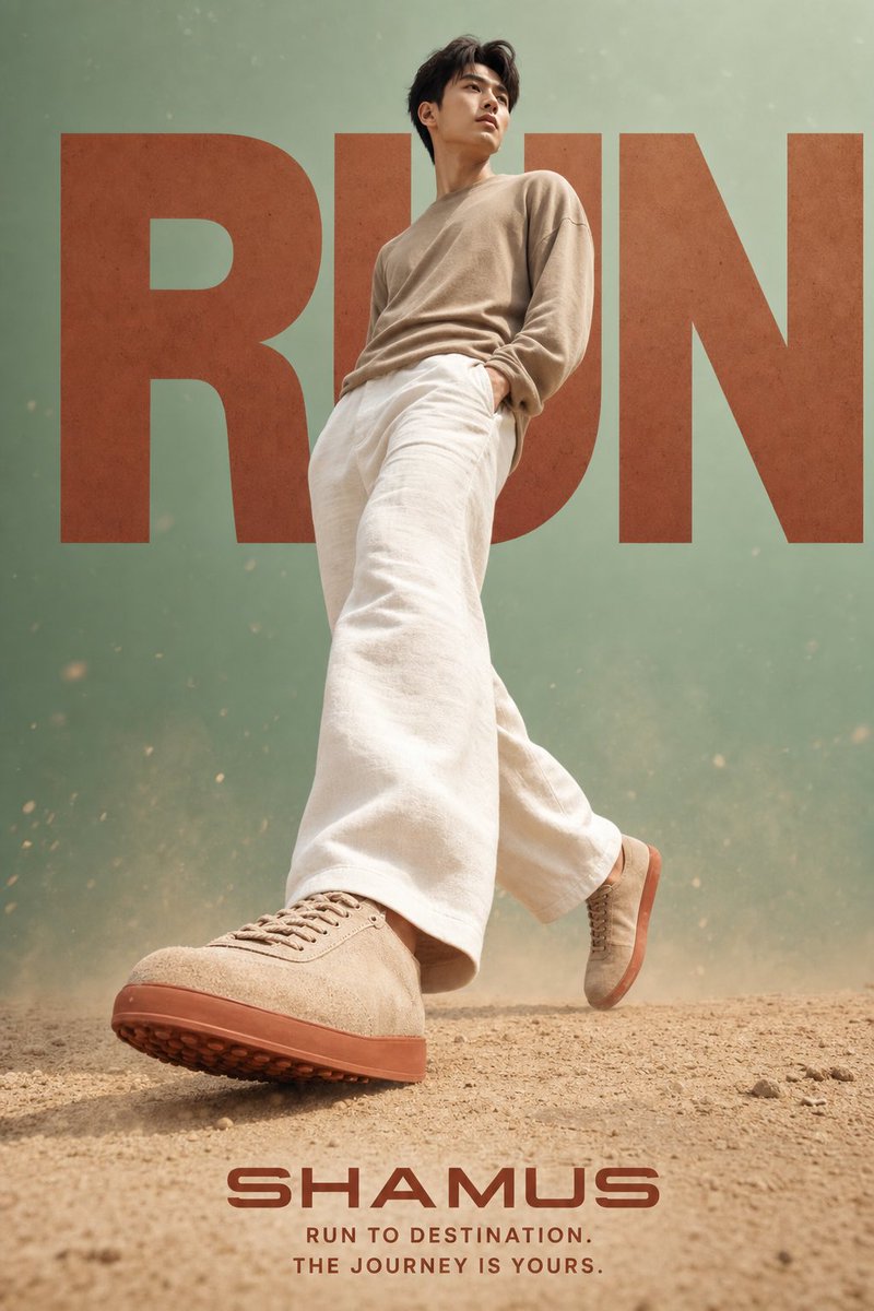 Lifestyle Sneaker Editorial Poster - AI image template preview