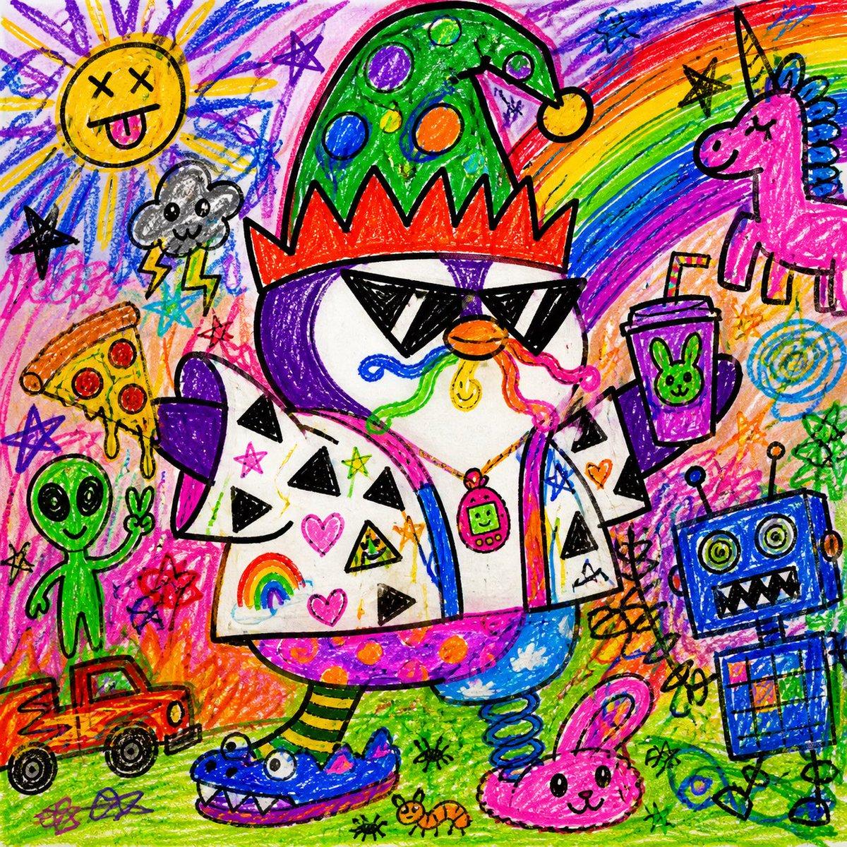 Chaotic Child Style Drawing - AI image template preview
