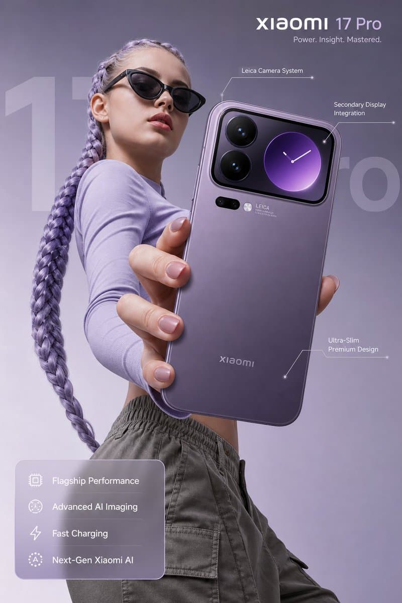 Luxury Smartphone Advertisement Poster - AI image template preview