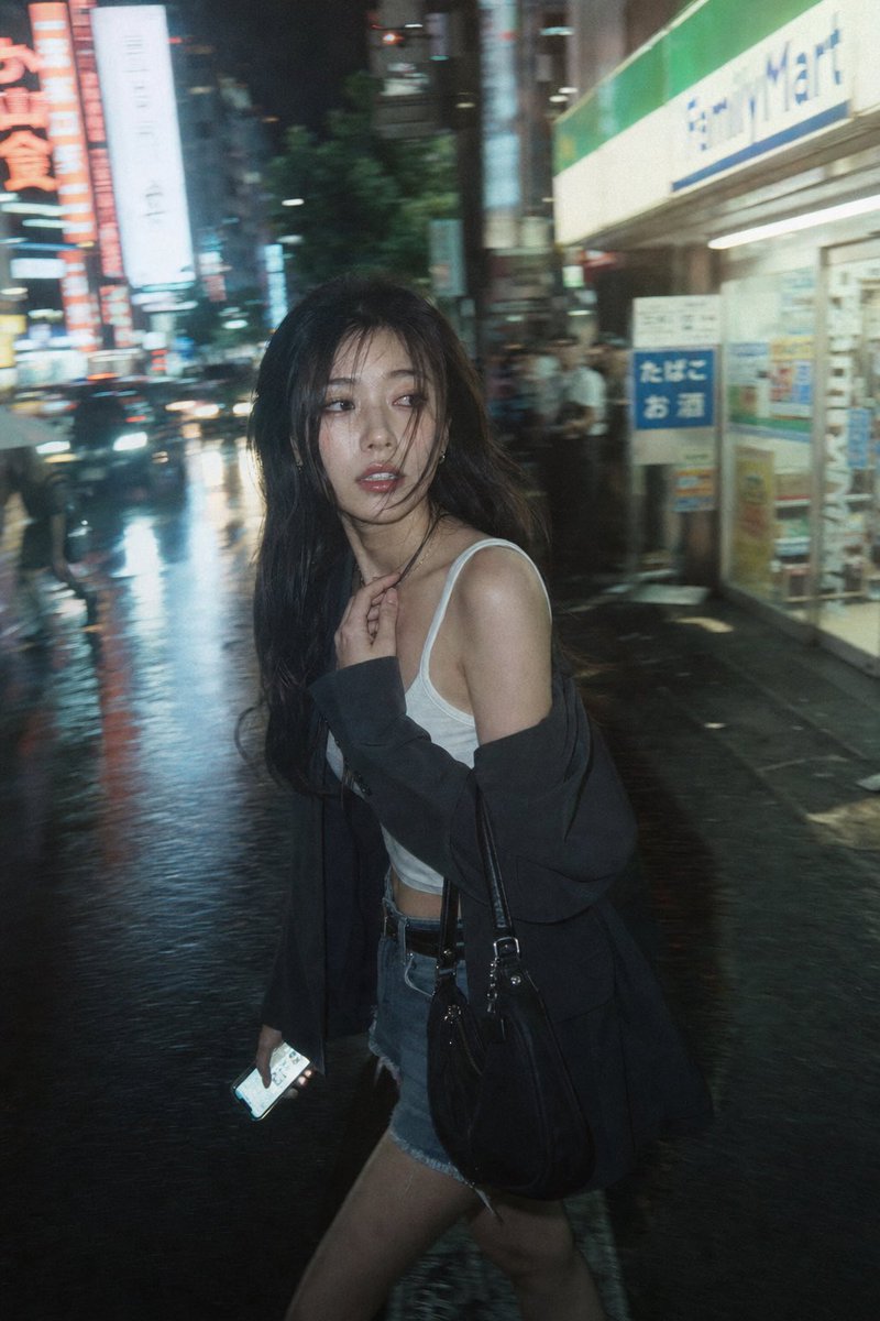 Japanese Film Noir Street Snapshot - AI image template preview