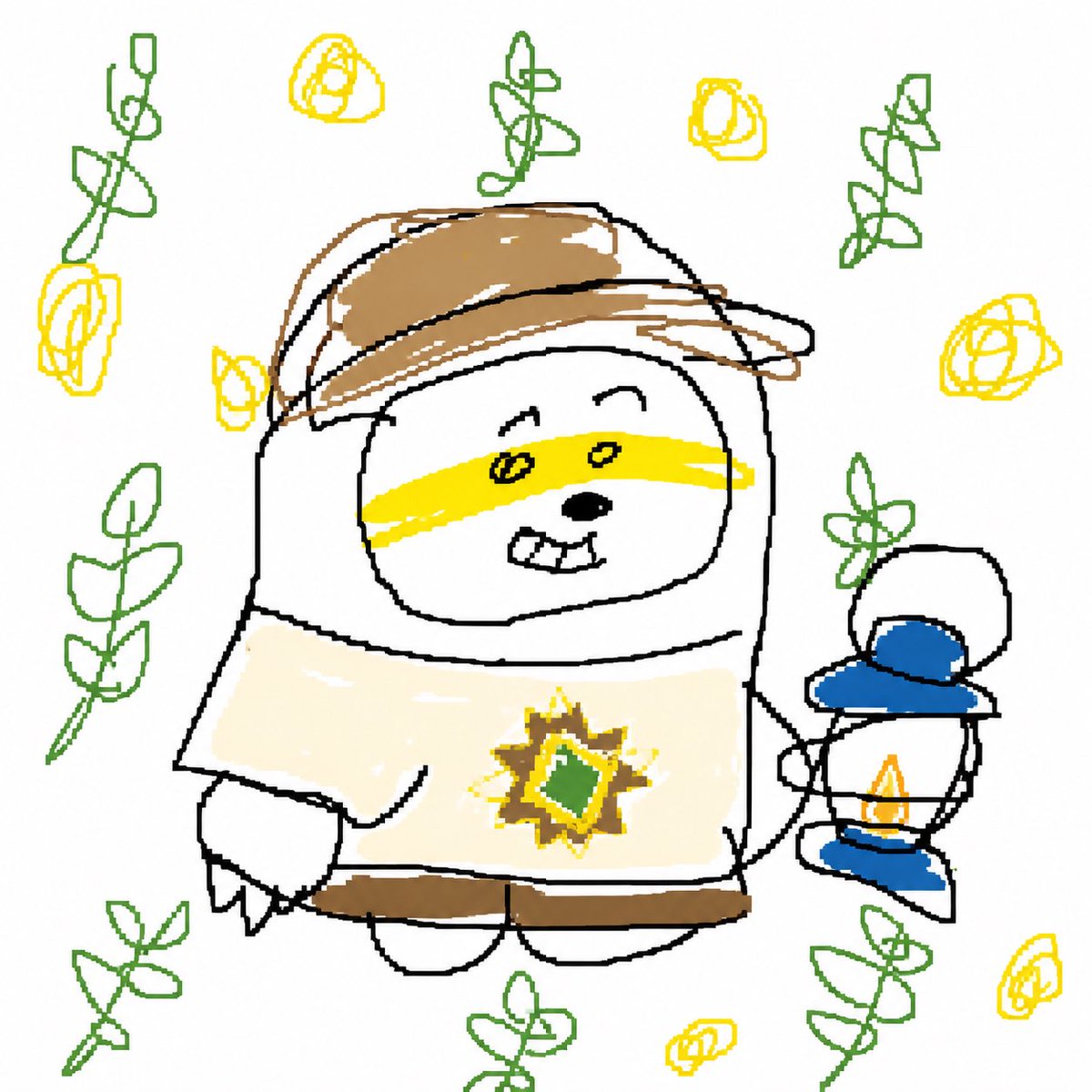 Intentional Low Quality MS Paint Redraw - AI image template preview