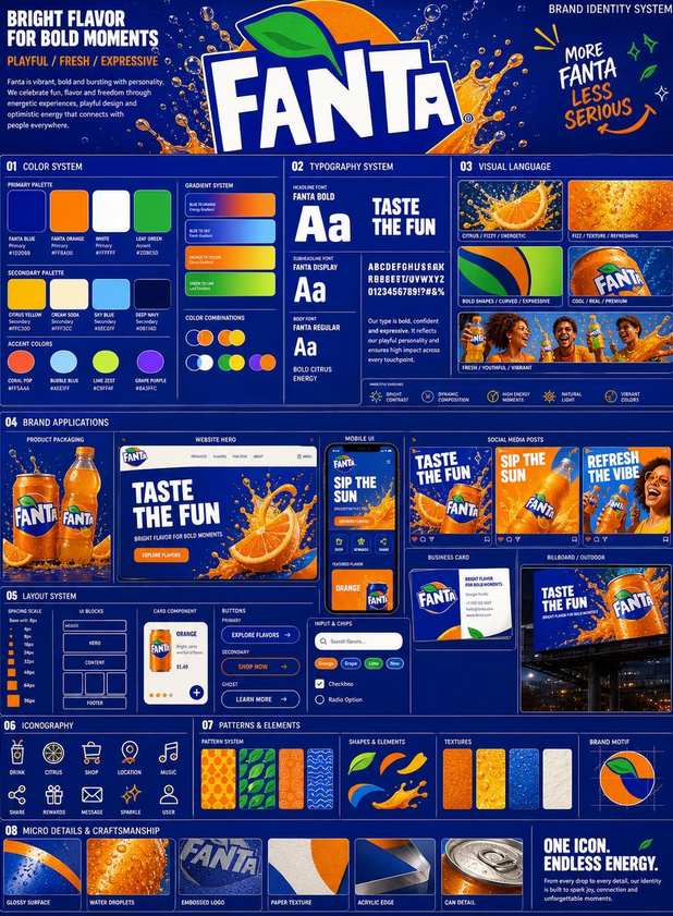 Professional Brand Identity Guidelines Poster - AI image template preview