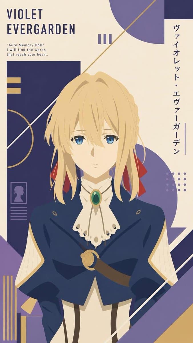 Constructivist Anime Poster Art - AI image template preview