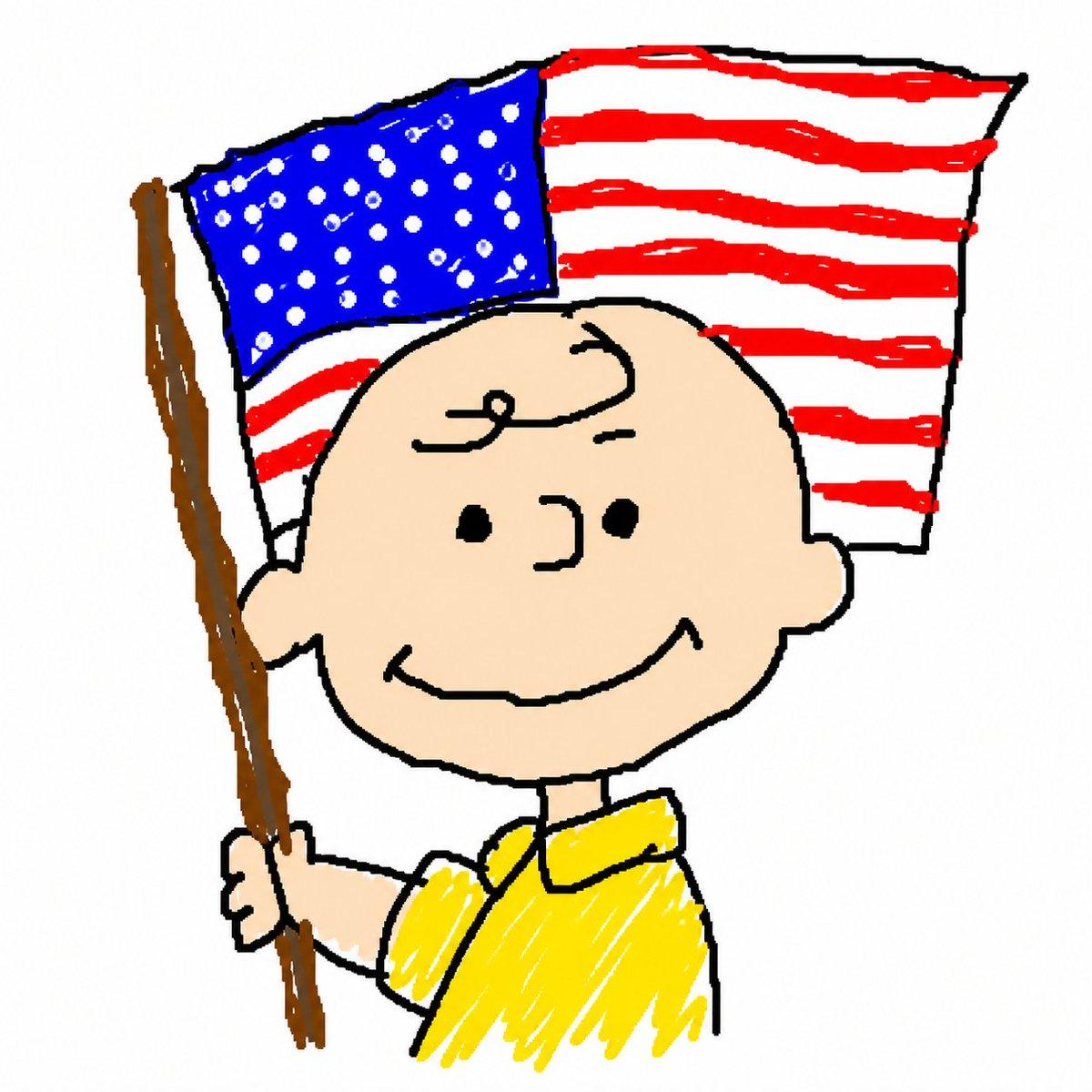 MS Paint Charlie Brown Flag Doodle - AI image template preview