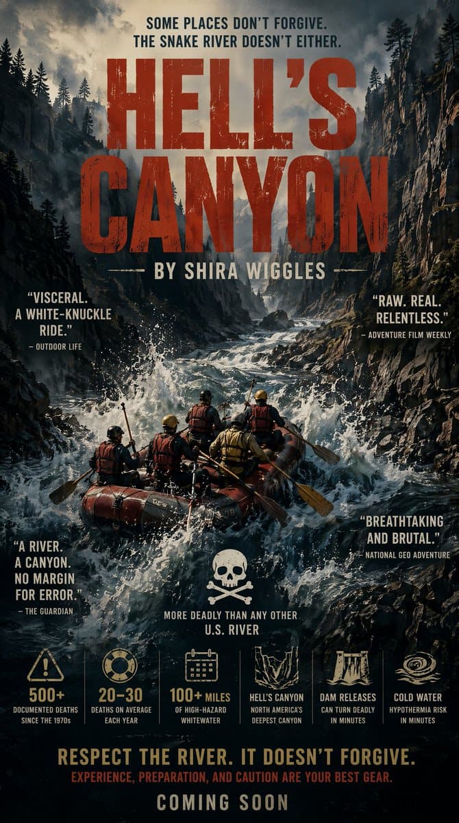 Hell's Canyon Survival Thriller Poster - AI image template preview