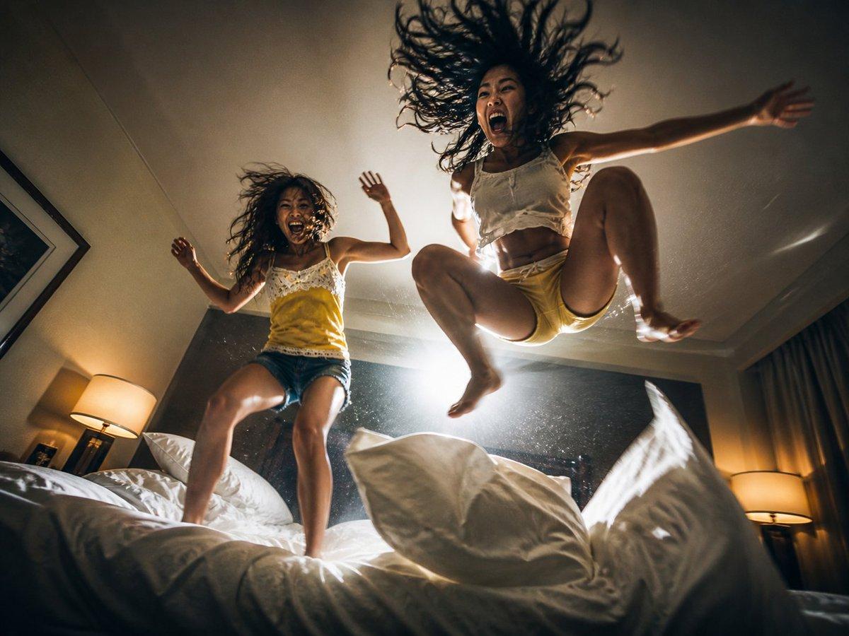 Cinematic Bed Jump Photo preview