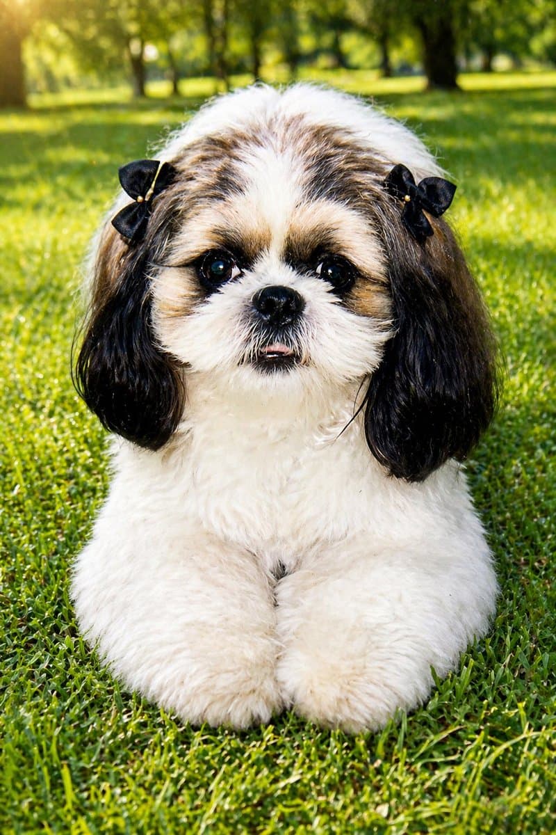 Shih Tzu Park Photo Restoration - AI image template preview