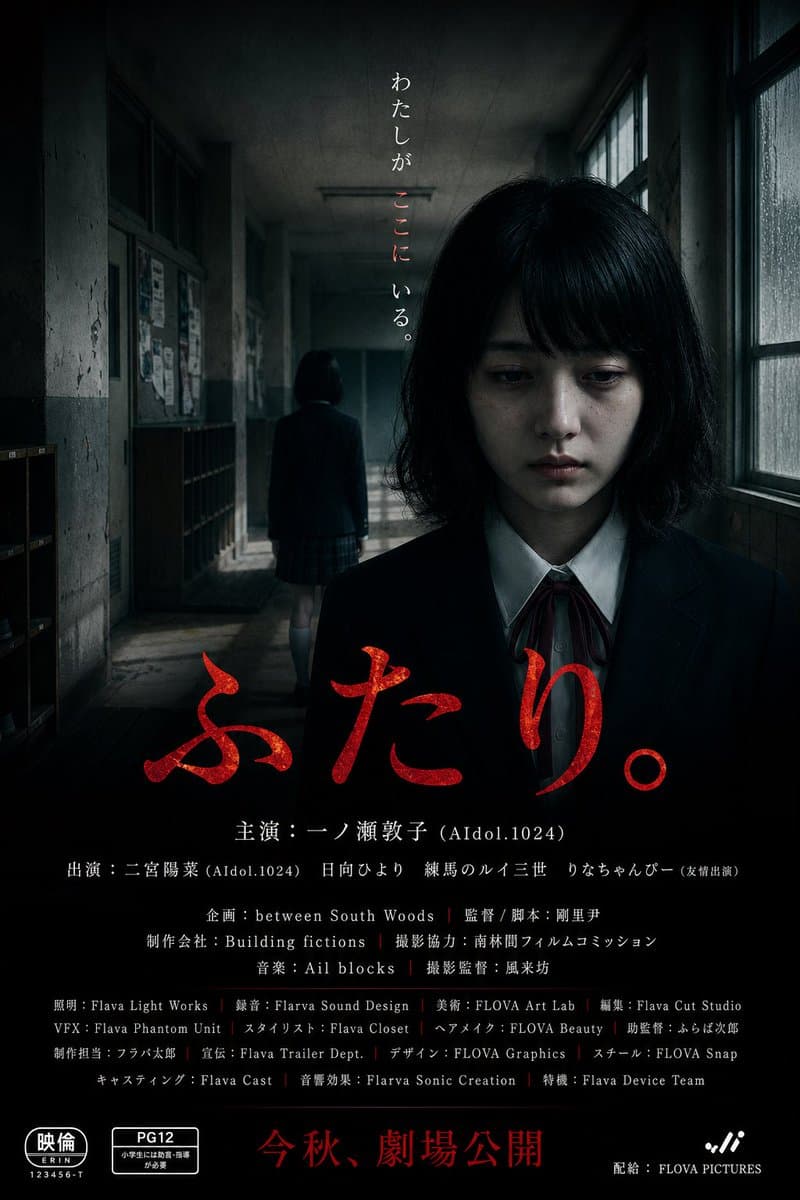 Japanese School Horror Poster - AI image template preview