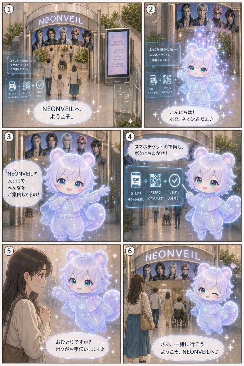 NEONVEIL Mascot Manga Page preview