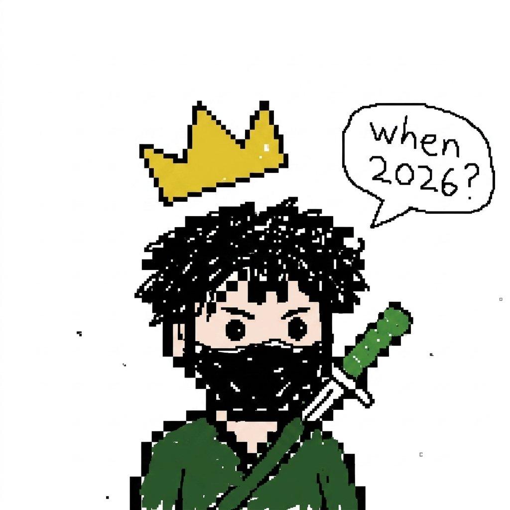 Crowned Pixel Ninja Meme - AI image template preview