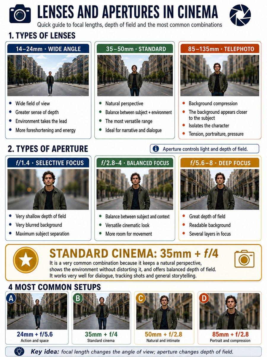 Cinema Lens Infographic Guide - AI image template preview