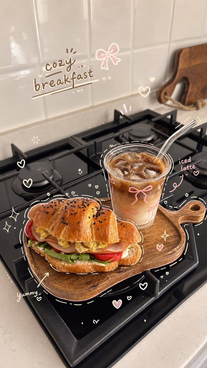 Cozy Hand-Drawn Food Doodle - AI image template preview