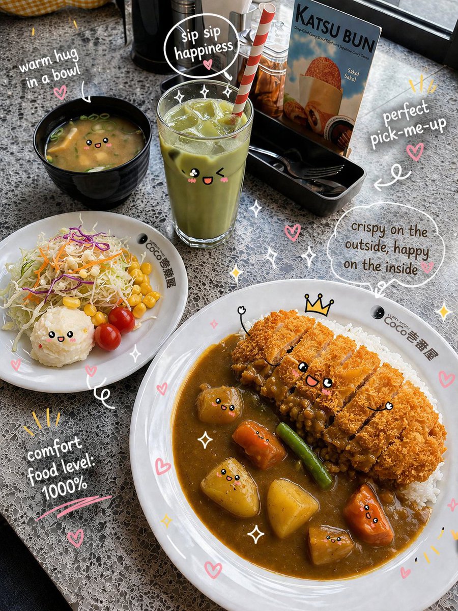 Kawaii Katsu Curry Food Photography - AI image template preview